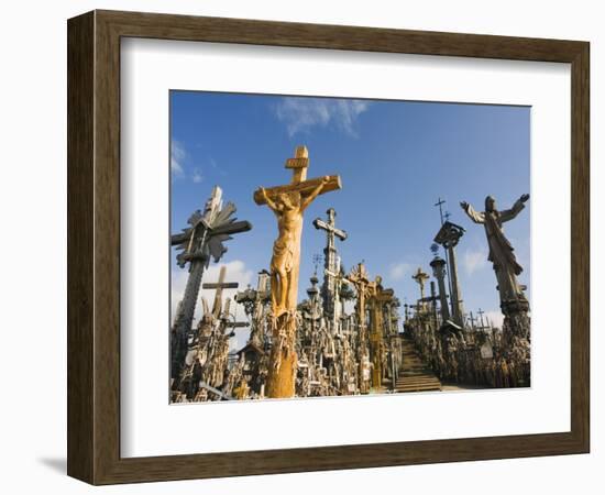 Hill of Crosses (Kryziu Kalnas), Thousands of Memorial Crosses, Lithuania, Baltic States-Christian Kober-Framed Photographic Print