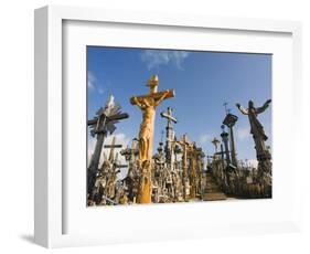 Hill of Crosses (Kryziu Kalnas), Thousands of Memorial Crosses, Lithuania, Baltic States-Christian Kober-Framed Photographic Print