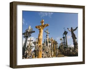 Hill of Crosses (Kryziu Kalnas), Thousands of Memorial Crosses, Lithuania, Baltic States-Christian Kober-Framed Photographic Print