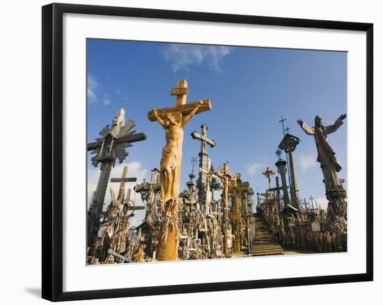 Hill of Crosses (Kryziu Kalnas), Thousands of Memorial Crosses, Lithuania, Baltic States-Christian Kober-Framed Photographic Print