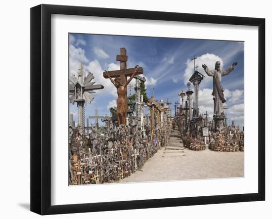 Hill of Crosses, Siauliai, Central Lithuania, Lithuania-Walter Bibikow-Framed Photographic Print