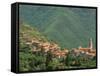 Hill Town View, Molini di Triora, Riviera di Ponente, Liguria, Italy-Walter Bibikow-Framed Stretched Canvas