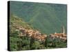 Hill Town View, Molini di Triora, Riviera di Ponente, Liguria, Italy-Walter Bibikow-Stretched Canvas