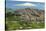 Hill Town with Backdrop of Snowy Volcano Mount Etna, Gangi, Palermo Province-Rob Francis-Stretched Canvas