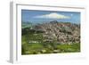 Hill Town with Backdrop of Snowy Volcano Mount Etna, Gangi, Palermo Province-Rob Francis-Framed Photographic Print