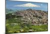 Hill Town with Backdrop of Snowy Volcano Mount Etna, Gangi, Palermo Province-Rob Francis-Mounted Photographic Print