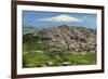 Hill Town with Backdrop of Snowy Volcano Mount Etna, Gangi, Palermo Province-Rob Francis-Framed Photographic Print