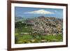 Hill Town with Backdrop of Snowy Volcano Mount Etna, Gangi, Palermo Province-Rob Francis-Framed Photographic Print