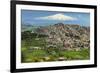 Hill Town with Backdrop of Snowy Volcano Mount Etna, Gangi, Palermo Province-Rob Francis-Framed Photographic Print