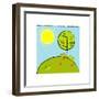 Hill Tree Sun-null-Framed Giclee Print