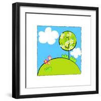 Hill Tree-null-Framed Giclee Print