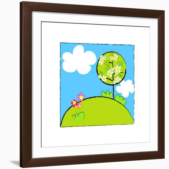 Hill Tree-null-Framed Giclee Print