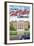 Hill Valley California Retro Travel Poster-null-Framed Art Print