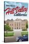 Hill Valley California Retro Travel-null-Stretched Canvas