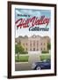 Hill Valley California Retro Travel-null-Framed Art Print