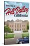 Hill Valley California Retro Travel-null-Stretched Canvas