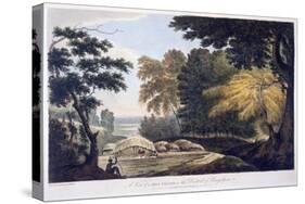 Hill Village in the District of Bauhelepoor, 1787 (Aquatint)-William Hodges-Stretched Canvas