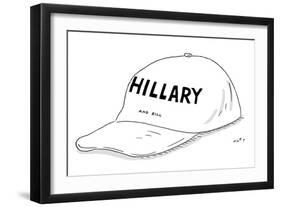 Hillary and Bill Hat - Cartoon-Kim Warp-Framed Premium Giclee Print