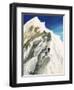 Hillary and Tensing Hack Their Way a Step at a Time Along a Ridge-Ferdinando Tacconi-Framed Giclee Print