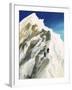 Hillary and Tensing Hack Their Way a Step at a Time Along a Ridge-Ferdinando Tacconi-Framed Giclee Print