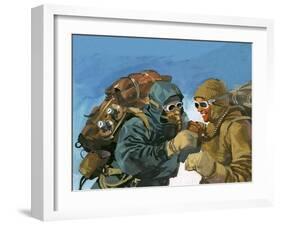 Hillary and Tensing Prepare to Assault the Final Ridge-Ferdinando Tacconi-Framed Giclee Print