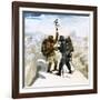 Hillary and Tensing Reach the Summit of Mount Everest-Ferdinando Tacconi-Framed Giclee Print