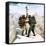 Hillary and Tensing Reach the Summit of Mount Everest-Ferdinando Tacconi-Framed Stretched Canvas