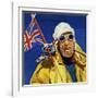 Hillary and Tenzing Reached the Summit of Everest and Planet the Union Jack-null-Framed Giclee Print
