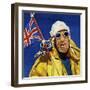 Hillary and Tenzing Reached the Summit of Everest and Planet the Union Jack-null-Framed Giclee Print