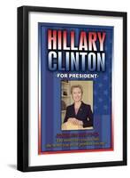 Hillary Clinton For President-null-Framed Art Print