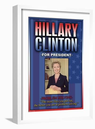 Hillary Clinton For President-null-Framed Art Print