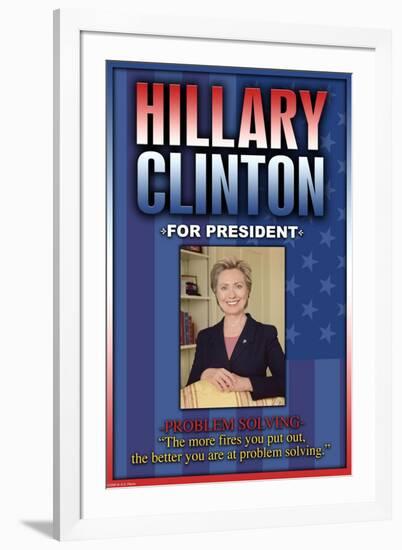 Hillary Clinton For President-null-Framed Art Print