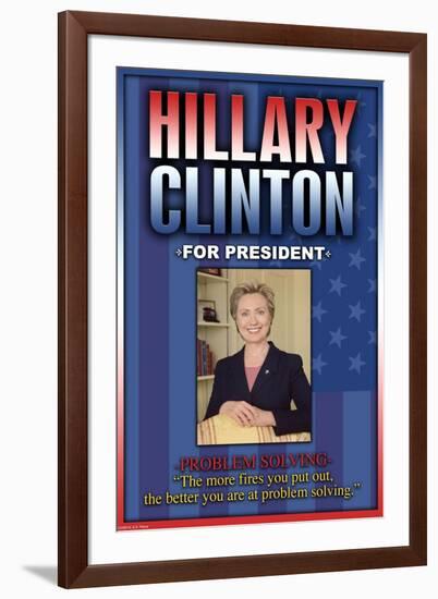 Hillary Clinton For President-null-Framed Art Print