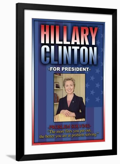 Hillary Clinton For President-null-Framed Art Print