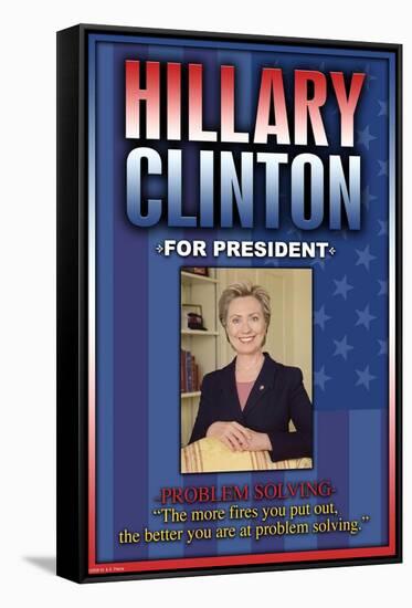 Hillary Clinton For President-null-Framed Stretched Canvas