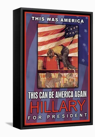 Hillary For President-null-Framed Stretched Canvas