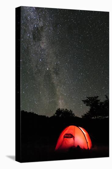 Hilleberg Tent under the Night Sky, Patagonia, Aysen, Chile-Fredrik Norrsell-Stretched Canvas