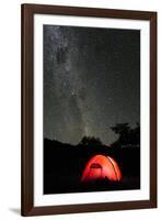 Hilleberg Tent under the Night Sky, Patagonia, Aysen, Chile-Fredrik Norrsell-Framed Photographic Print