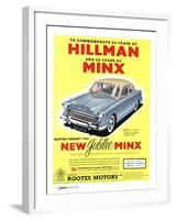 Hillman, Jubilee Edition Hillman Minx Cars, UK, 1950-null-Framed Giclee Print