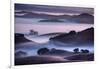 Hills and Fog of Northern California, Petaluma, Bay Area-Vincent James-Framed Photographic Print