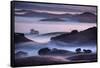 Hills and Fog of Northern California, Petaluma, Bay Area-Vincent James-Framed Stretched Canvas