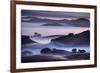 Hills and Fog of Northern California, Petaluma, Bay Area-Vincent James-Framed Photographic Print