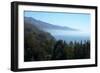 Hills and forest with misty coastline beyond, Big Sur, California, United States of America-Ethel Davies-Framed Photographic Print