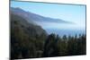 Hills and forest with misty coastline beyond, Big Sur, California, United States of America-Ethel Davies-Mounted Photographic Print