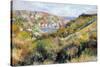 Hills around the Bay of Moulin Huet, Guernsey.-Auguste Renoir-Stretched Canvas