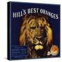 Hills Best Brand - Redlands, California - Citrus Crate Label-Lantern Press-Stretched Canvas