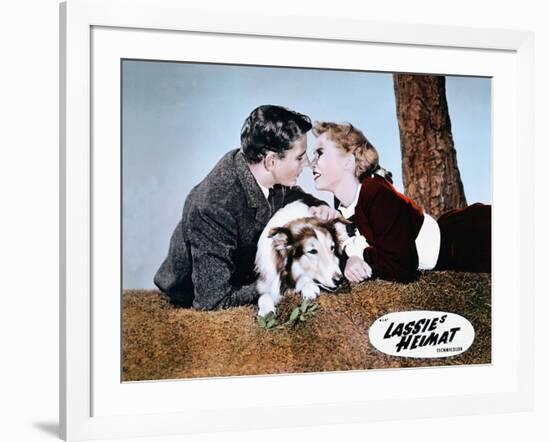 HILLS OF LASSIE, 1948 DIRECTED OF FRED M. WILCOX Tom Drake and Janet Leigh (photo)-null-Framed Photo