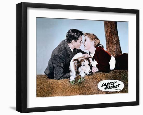 HILLS OF LASSIE, 1948 DIRECTED OF FRED M. WILCOX Tom Drake and Janet Leigh (photo)-null-Framed Photo