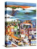 Hills of San Francisco-Linnea Pergola-Stretched Canvas