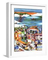 Hills of San Francisco-Linnea Pergola-Framed Art Print